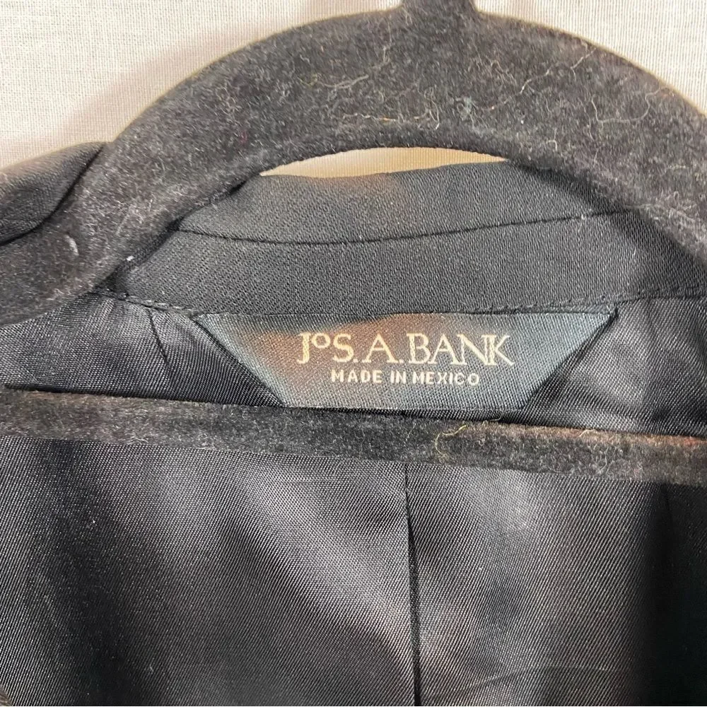 Men’s Jos. A. Bank Mens Black 100% Wool‎ Blazer Size 44L